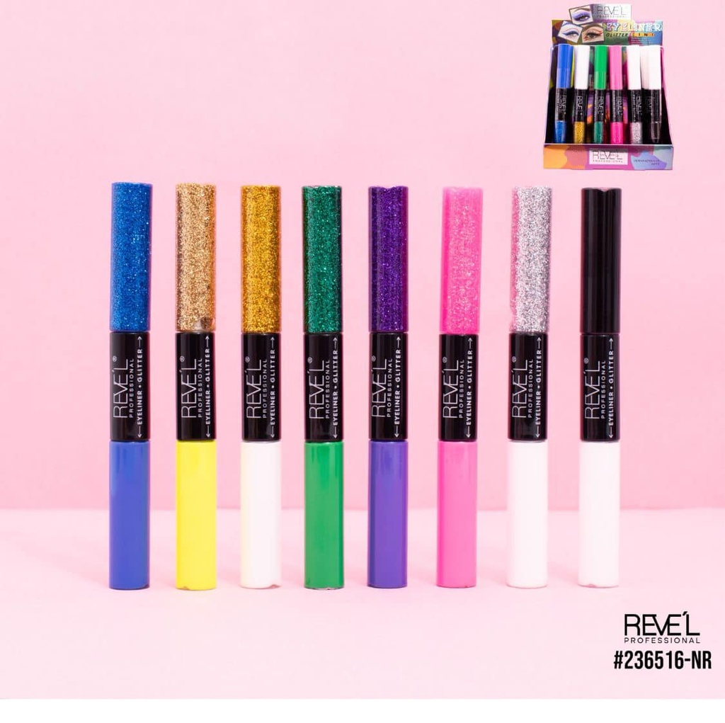 Delineador 2 en 1 glitter y matte - Revel 236516