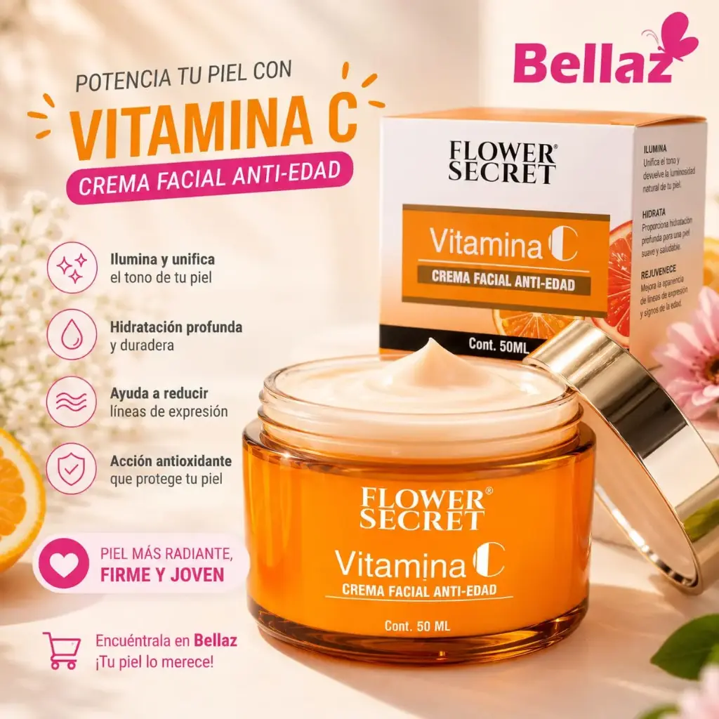 Crema anti-edad Vit C - Flower LH53