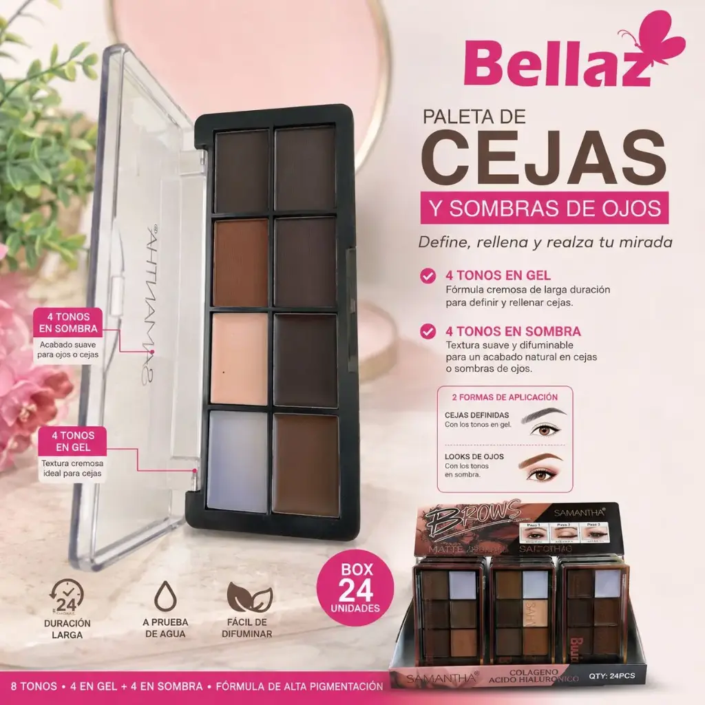 Paleta cejas Samantha x8 24 H-  23187