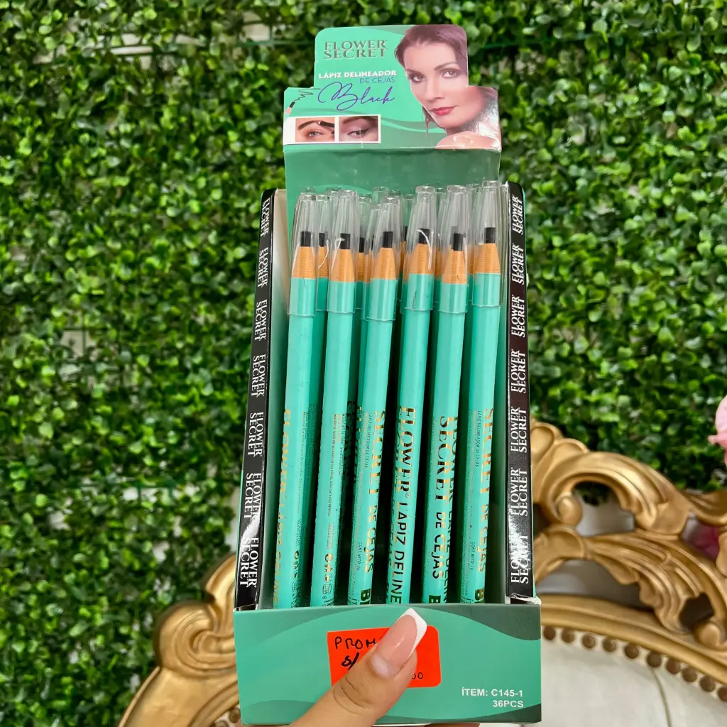 Lapiz delineador cejas negro Flower C145-1