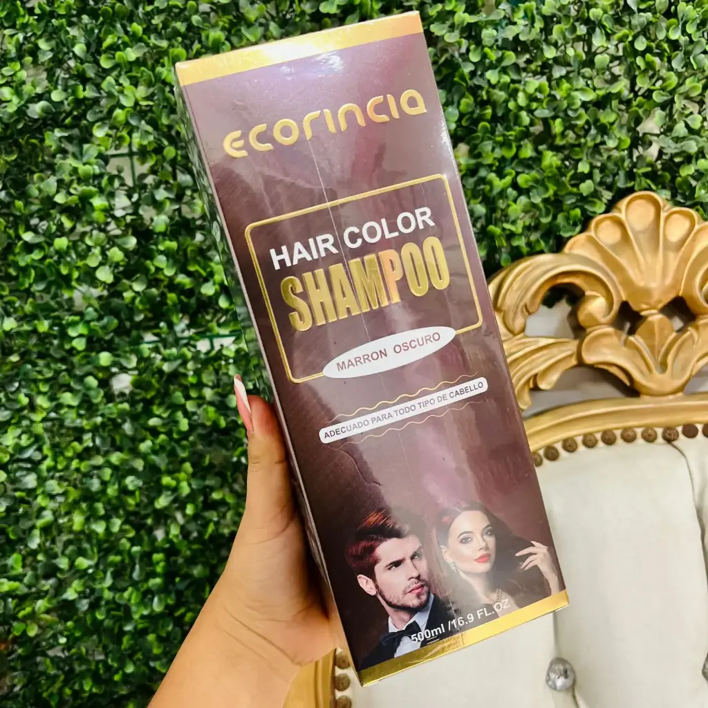 Shampoo tinte marron oscuro frasco 500 ML EC24013-2