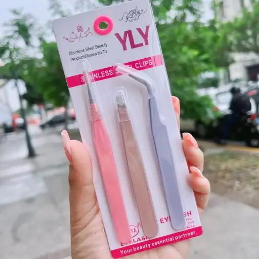 Set pinza x 3 pestañas