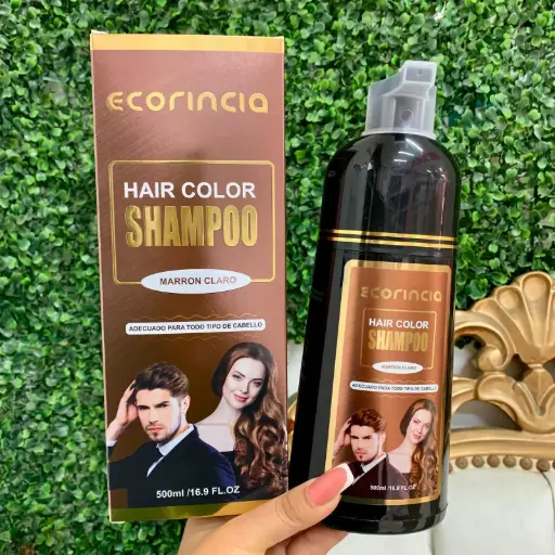 Shampoo tinte marrón claro frasco 500 ML EC24013-3